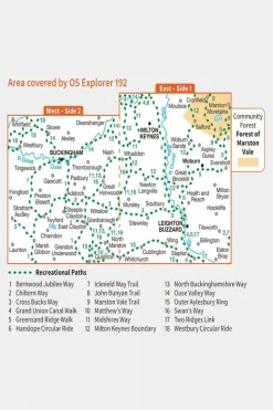 Active Explorer Map 192 Buckingham and Milton Keynes