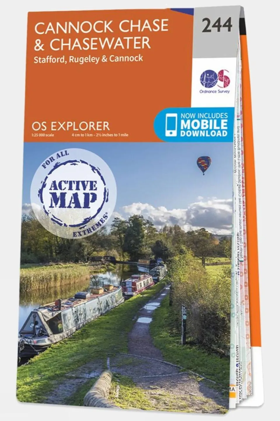 Active Explorer Map 244 Cannock Chase and Chasewater