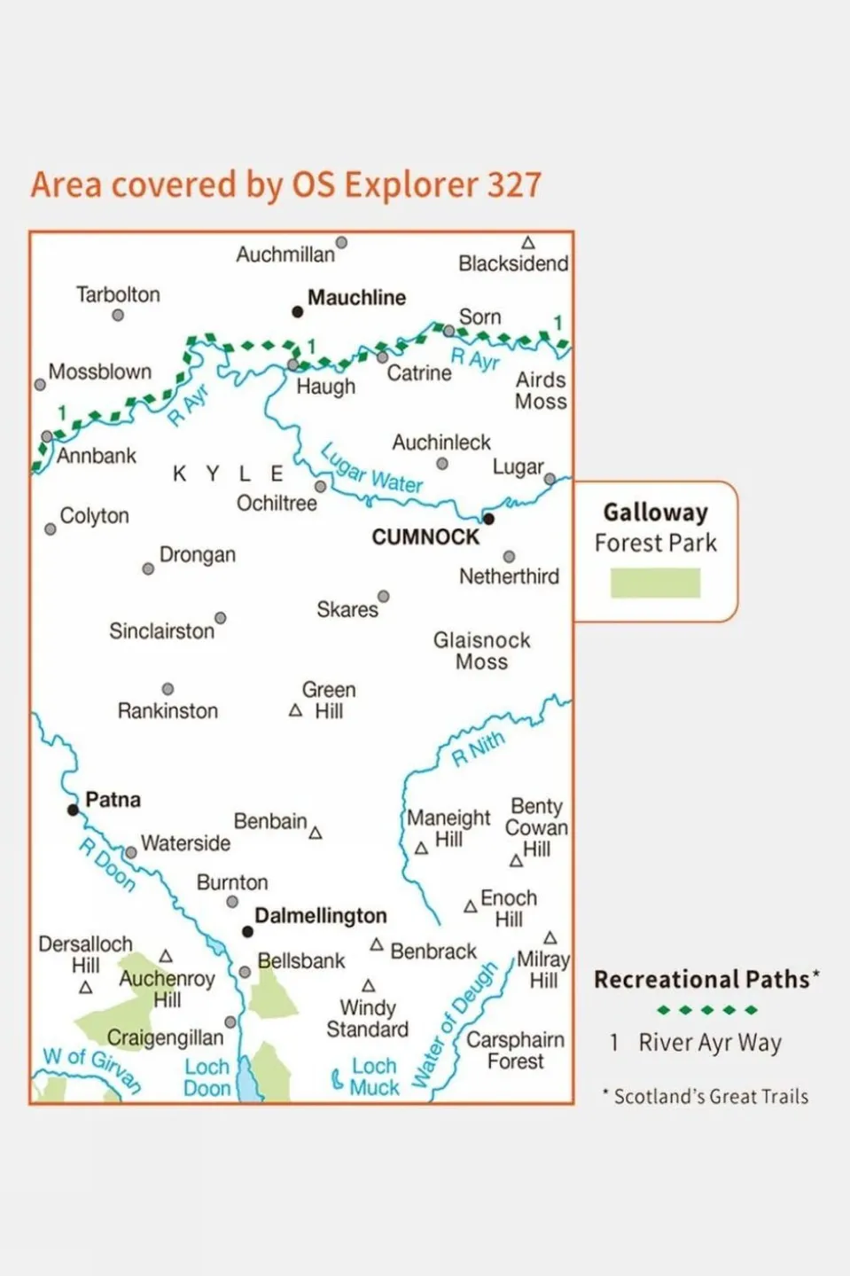 Active Explorer Map 327 Cumnock and Dalmellington