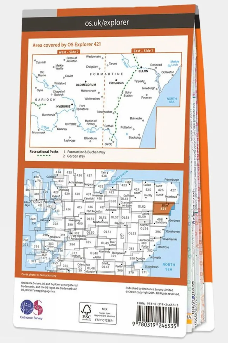 Active Explorer Map 421 Ellon and Inverurie