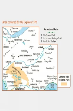Active Explorer Map 370 Glenrothes North, Falkland and Lomond Hills