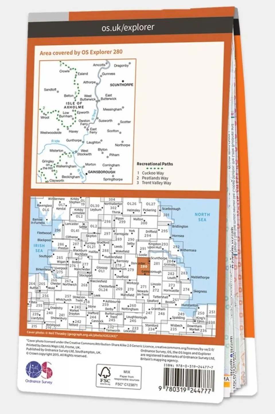 Active Explorer Map 280 Isle of Axholme