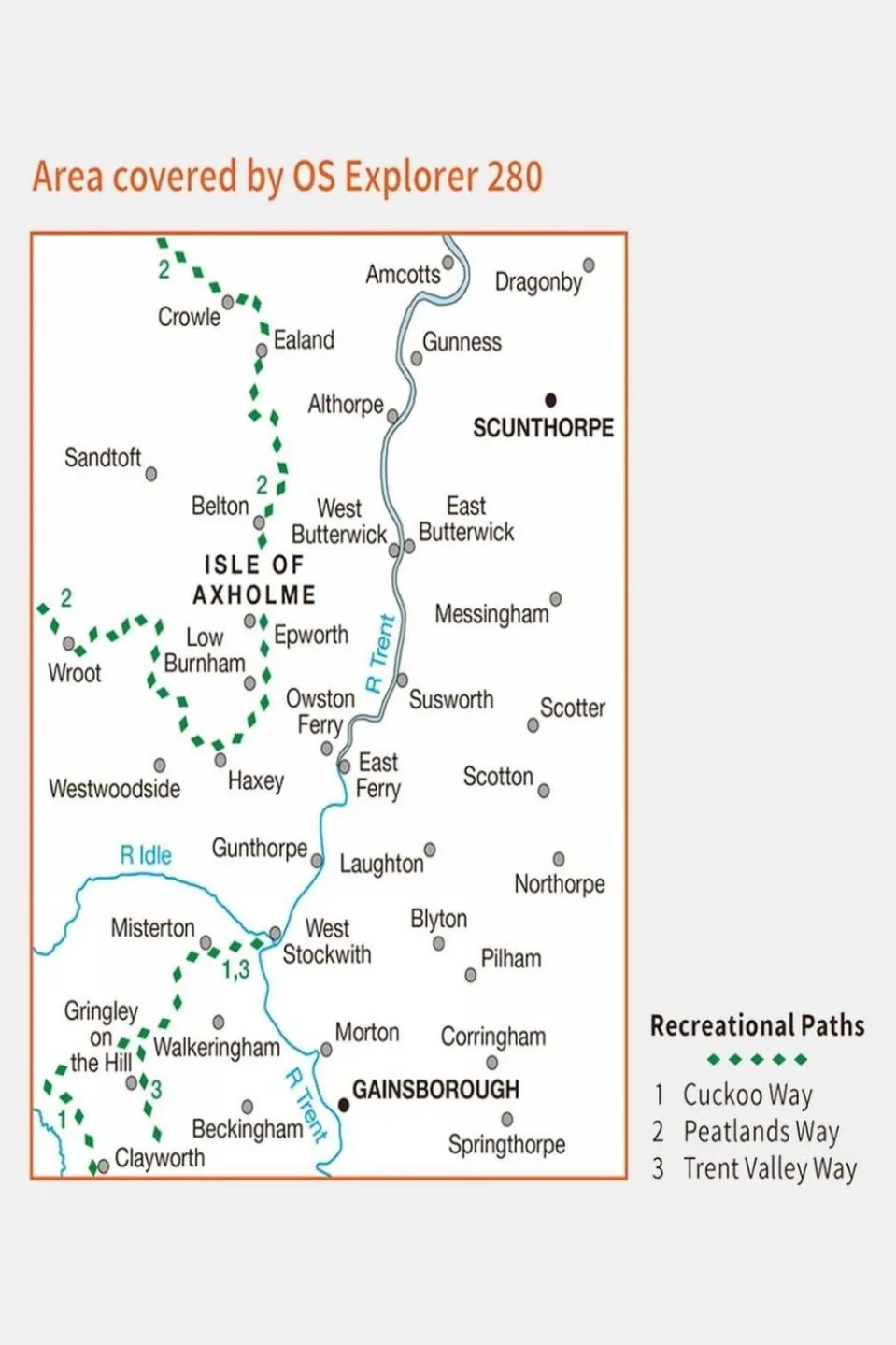 Active Explorer Map 280 Isle of Axholme