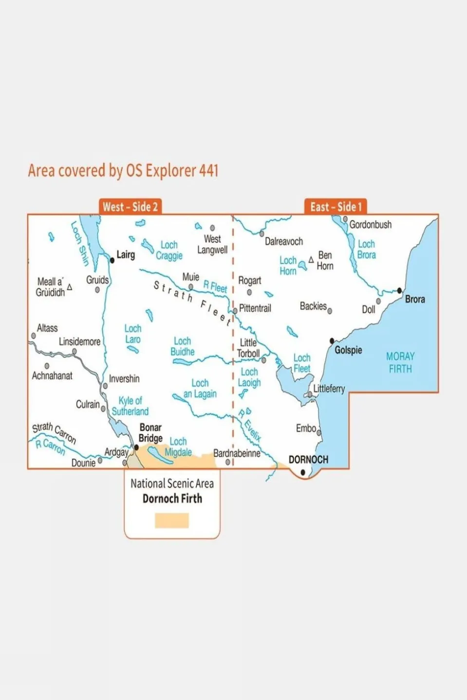 Active Explorer Map 441 Lairg, Bonar Bridge and Golspie
