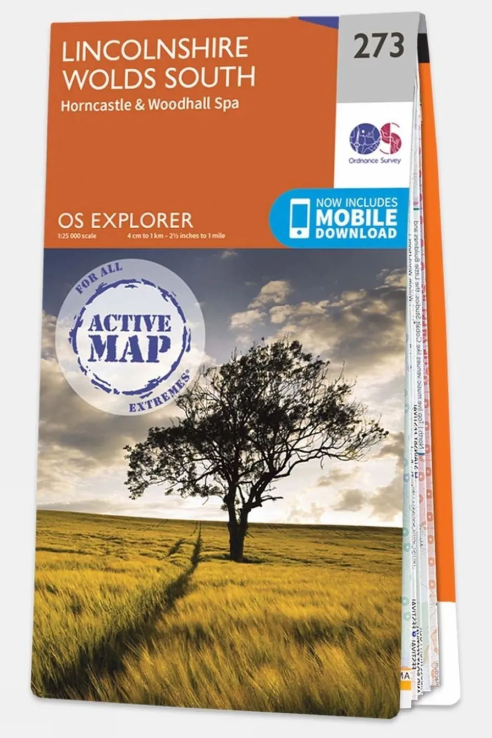 Active Explorer Map 273 Lincolnshire Wolds South