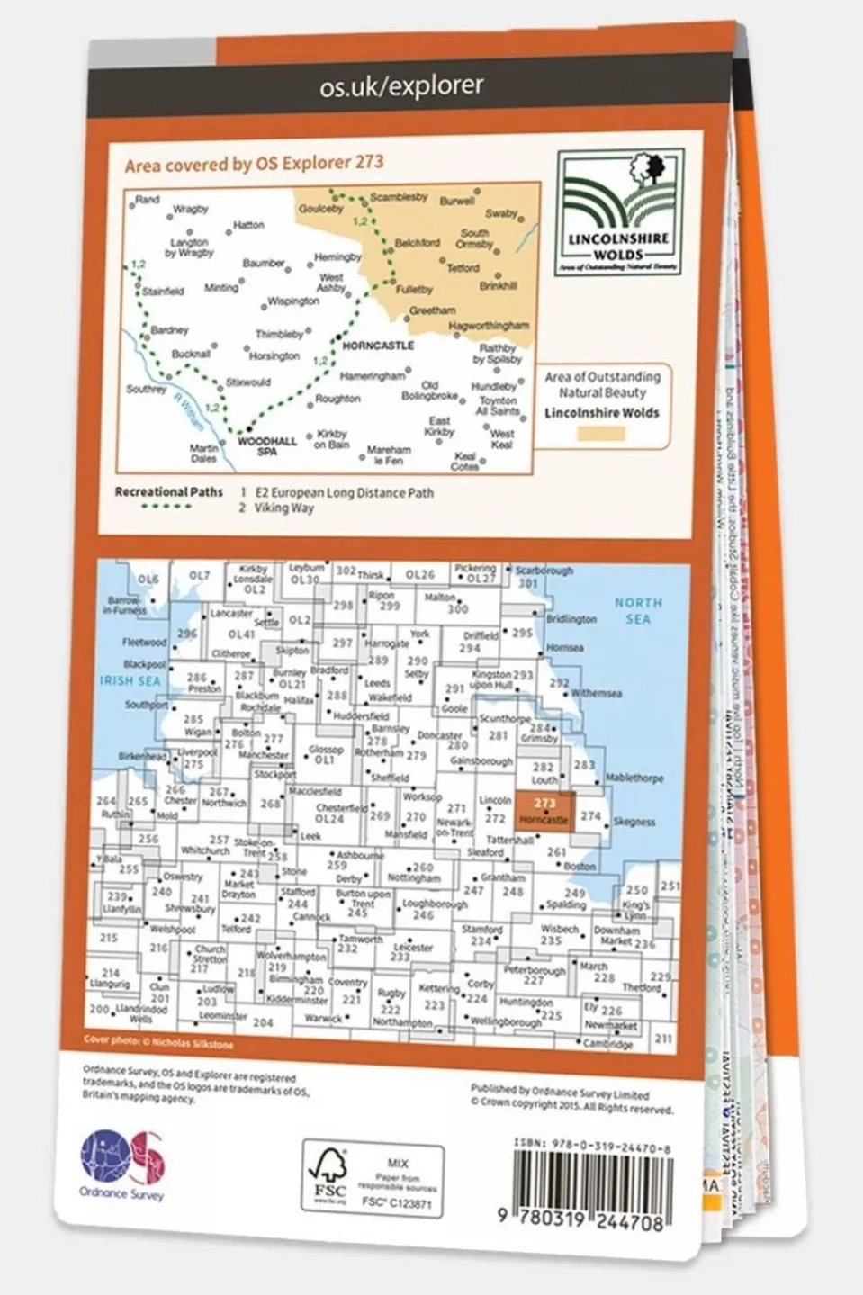 Active Explorer Map 273 Lincolnshire Wolds South