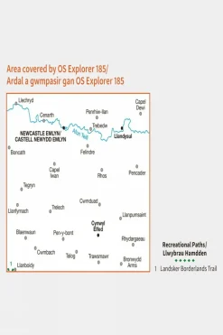 Active Explorer Map 185 Newcastle Emlyn