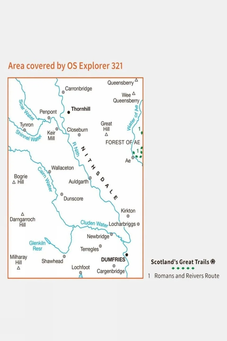 Active Explorer Map 321 Nithsdale and Dumfries