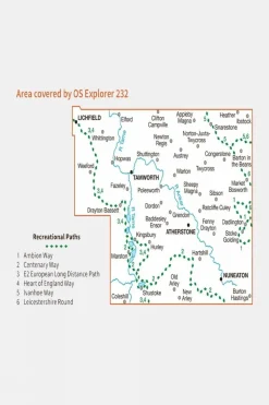 Active Explorer Map 232 Nuneaton and Tamworth