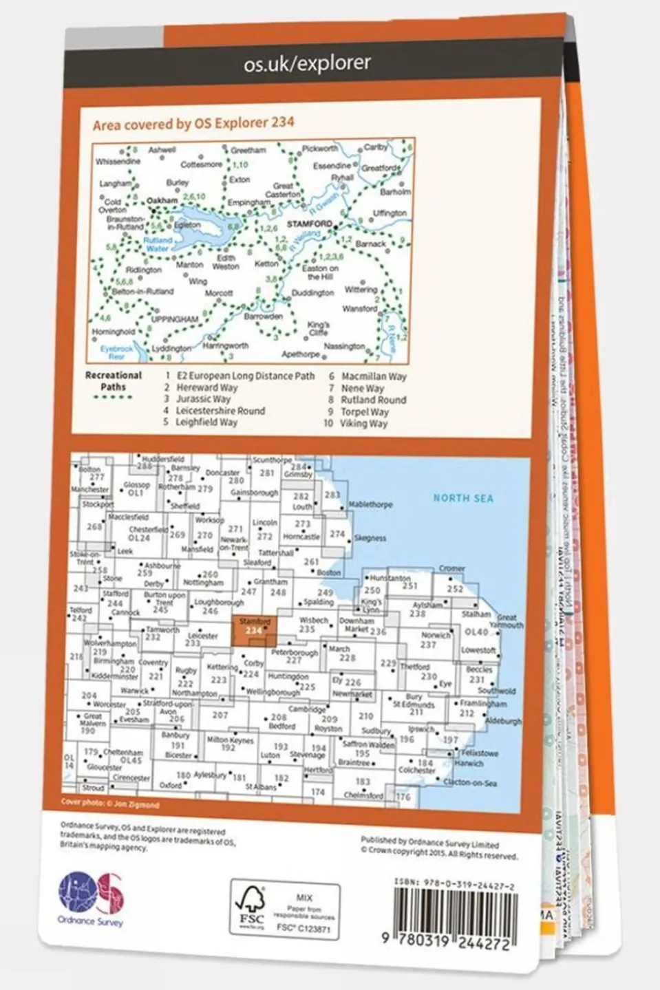Active Explorer Map 234 Rutland Water
