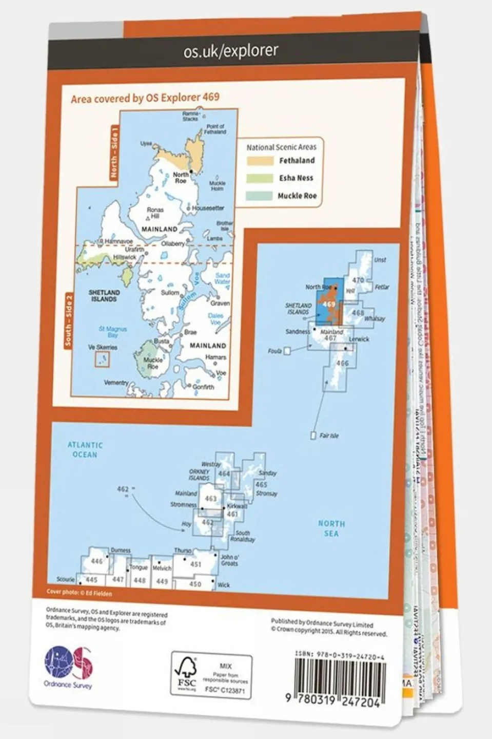 Active Explorer Map 469 Shetland - Mainland North West