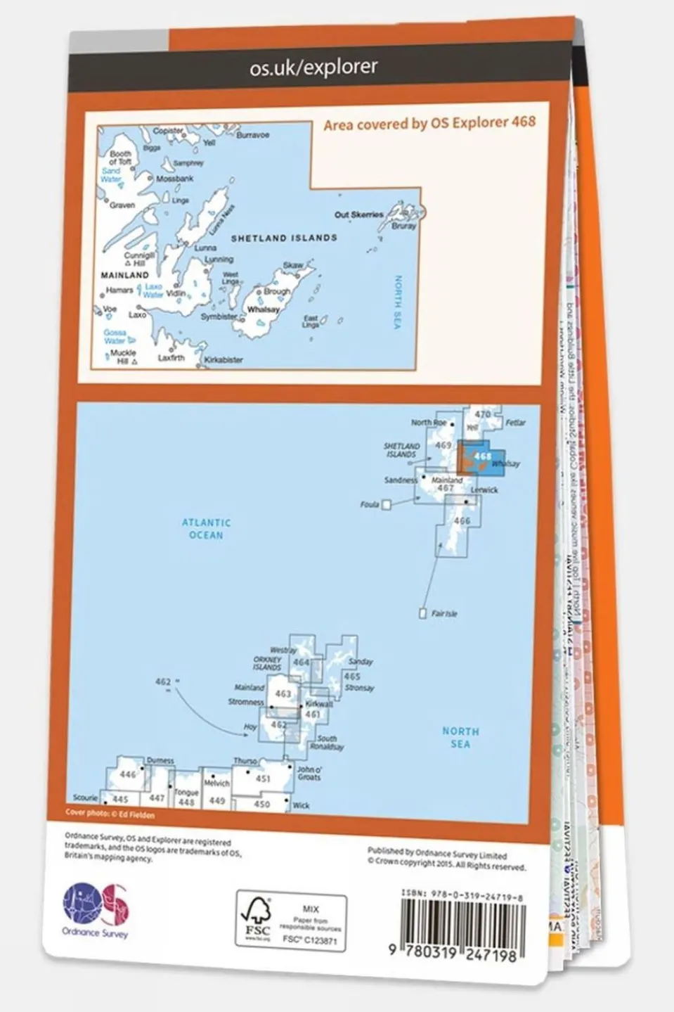 Active Explorer Map 468 Shetland - Mainland North East
