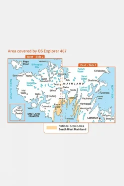 Active Explorer Map 467 Shetland - Mainland Central