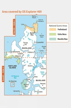 Active Explorer Map 469 Shetland - Mainland North West