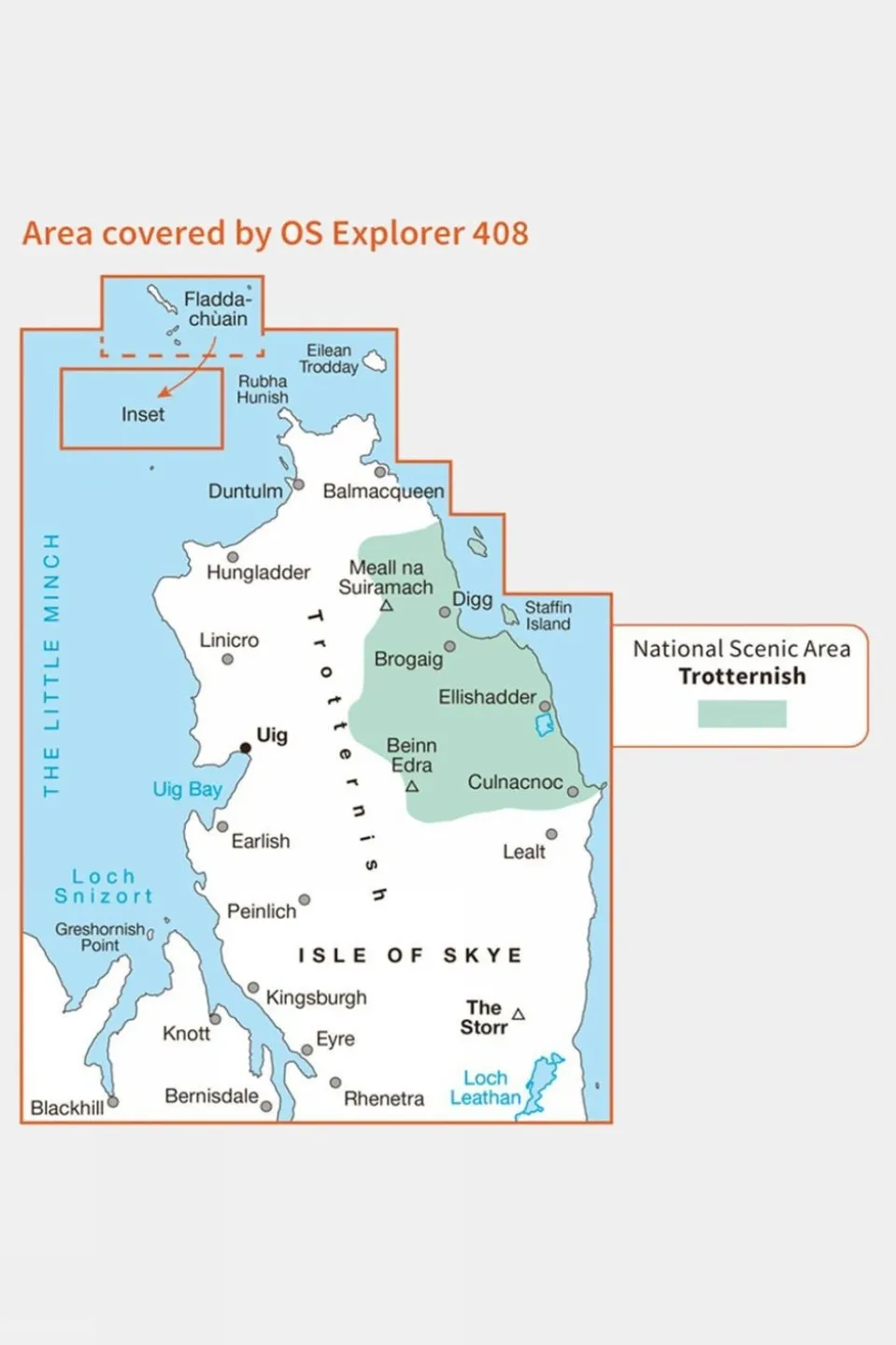 Active Explorer Map 408 Skye - Trotternish and The Storr