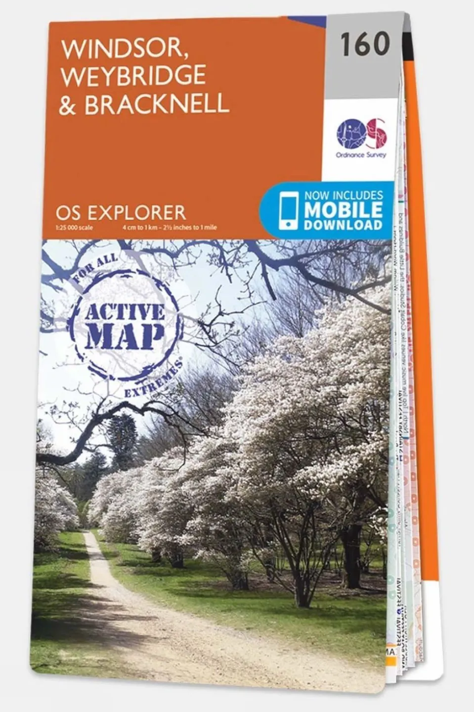 Active Explorer Map 160 Windsor, Weybridge and Bracknell