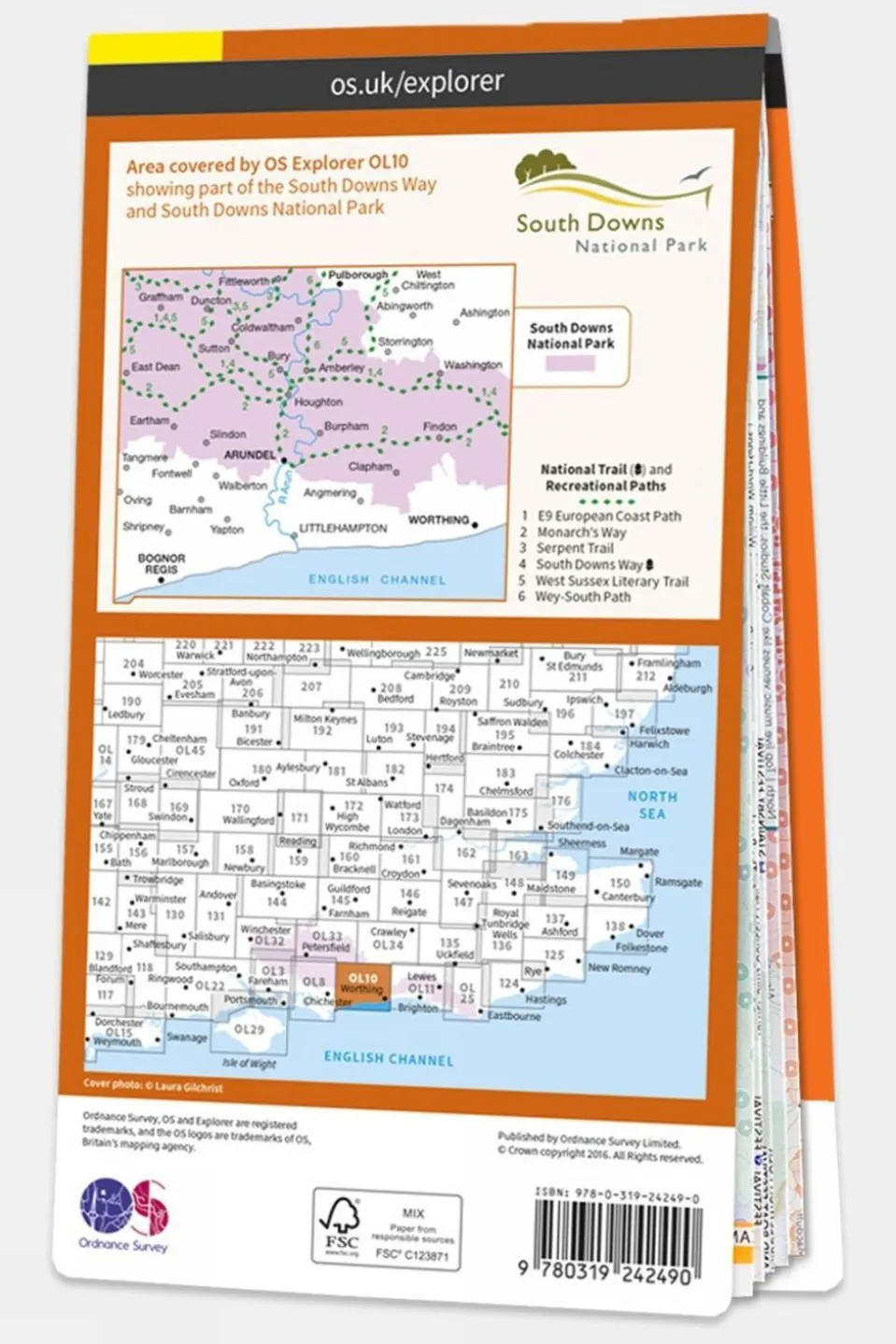 Active Explorer Map OL10 Arundel and Pulborough