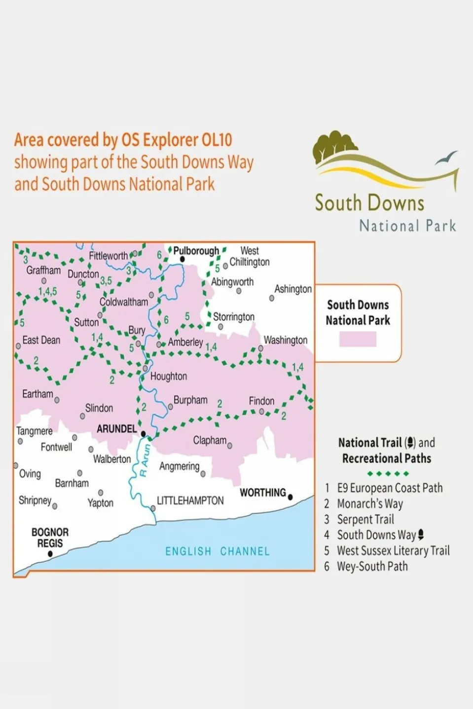 Active Explorer Map OL10 Arundel and Pulborough