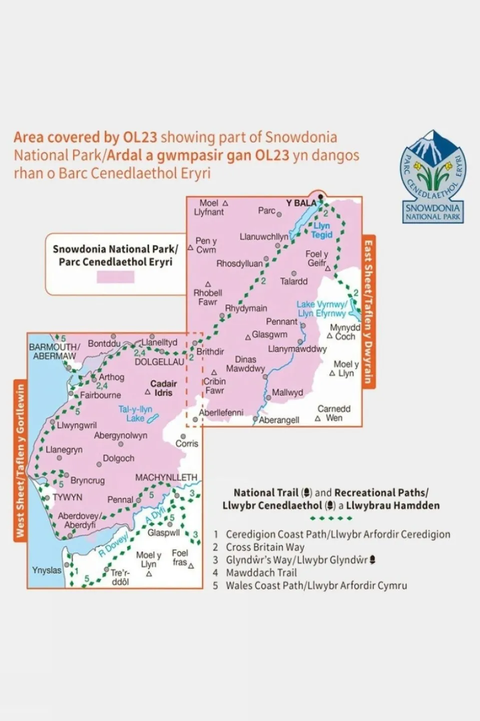Active Explorer Map OL23 Cadair Idris and Bala Lake