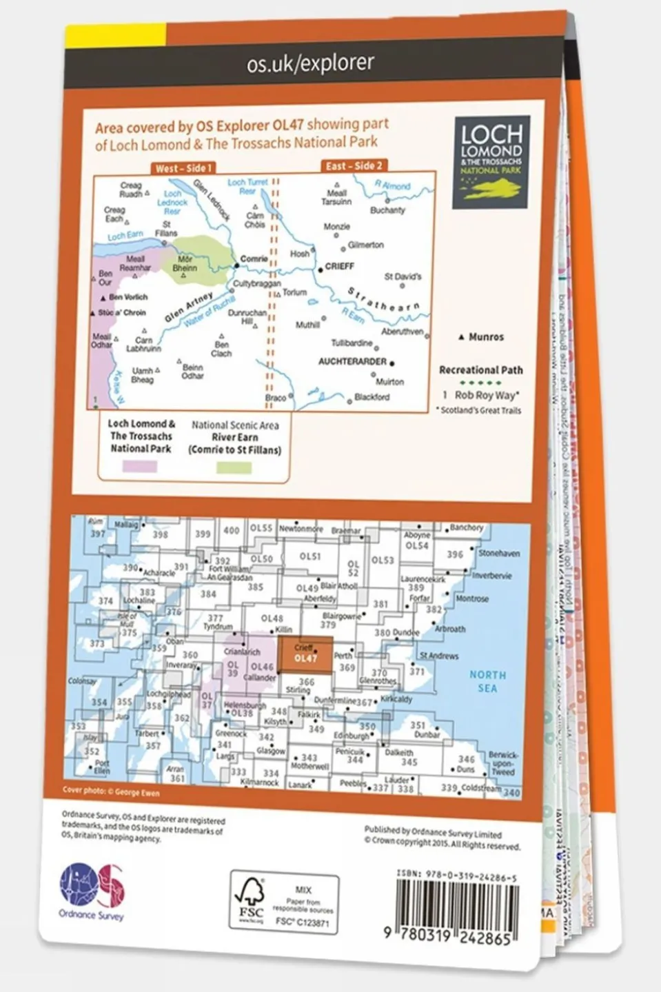 Active Explorer Map OL47 Crieff, Comrie and Glen Artney