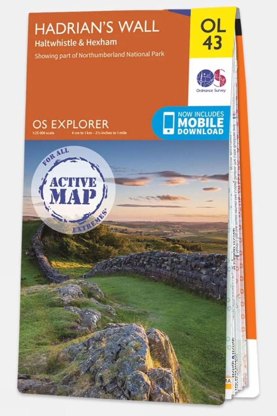 Active Explorer Map OL43 Hadrian's Wall