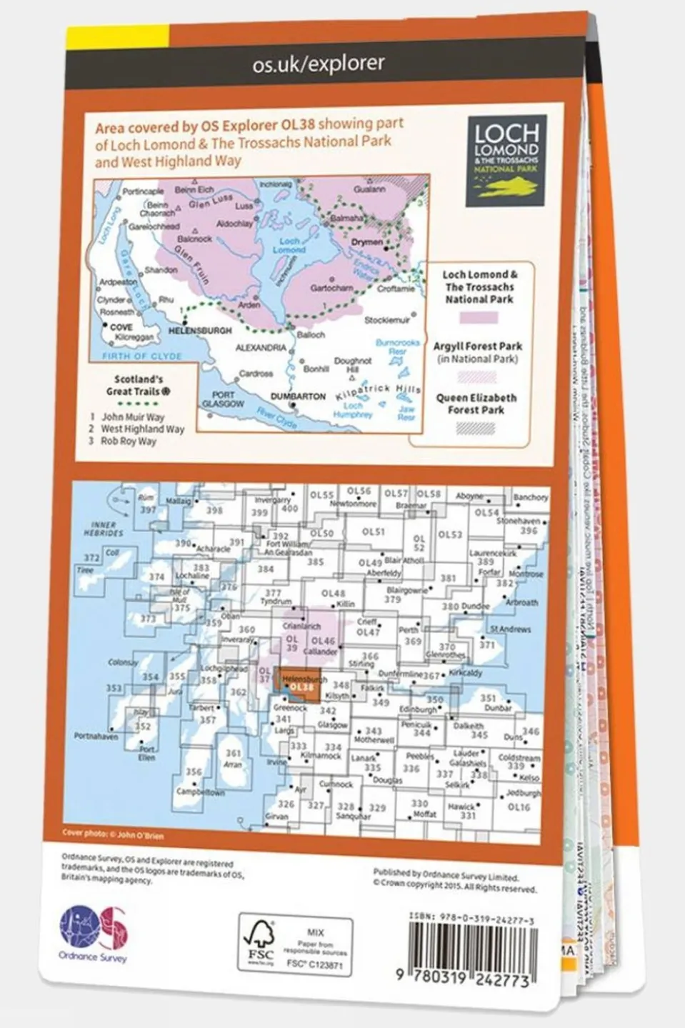 Active Explorer Map OL38 Loch Lomond South