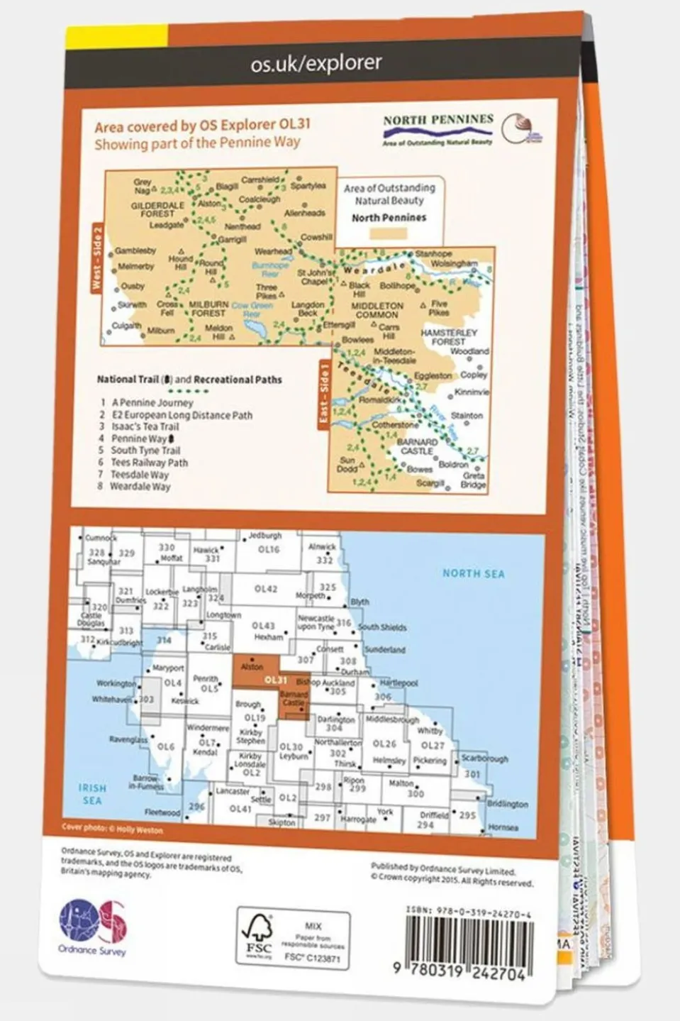 Active Explorer Map OL31 North Pennines