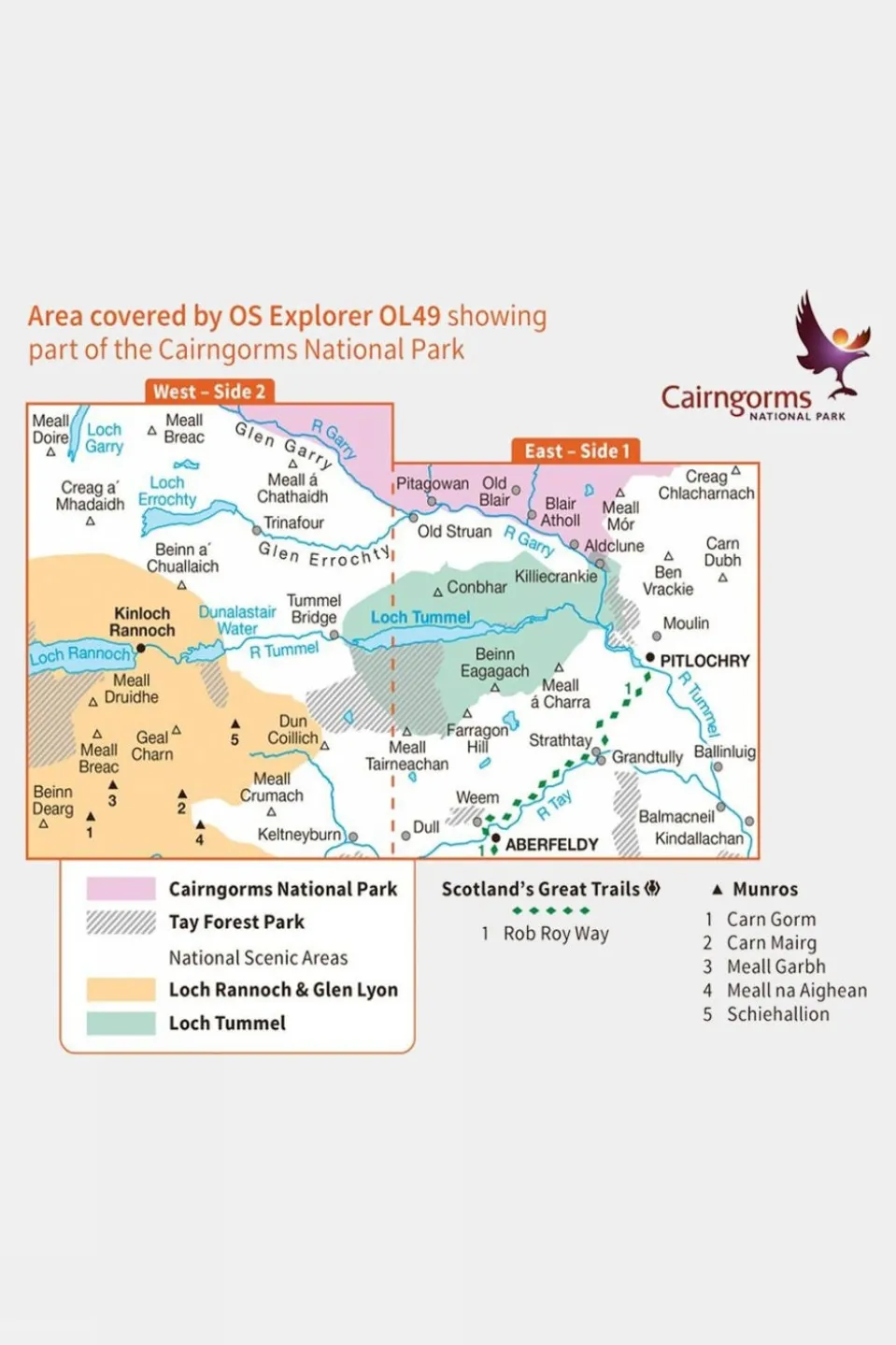 Active Explorer Map OL49 Pitlochry and Loch Tummel