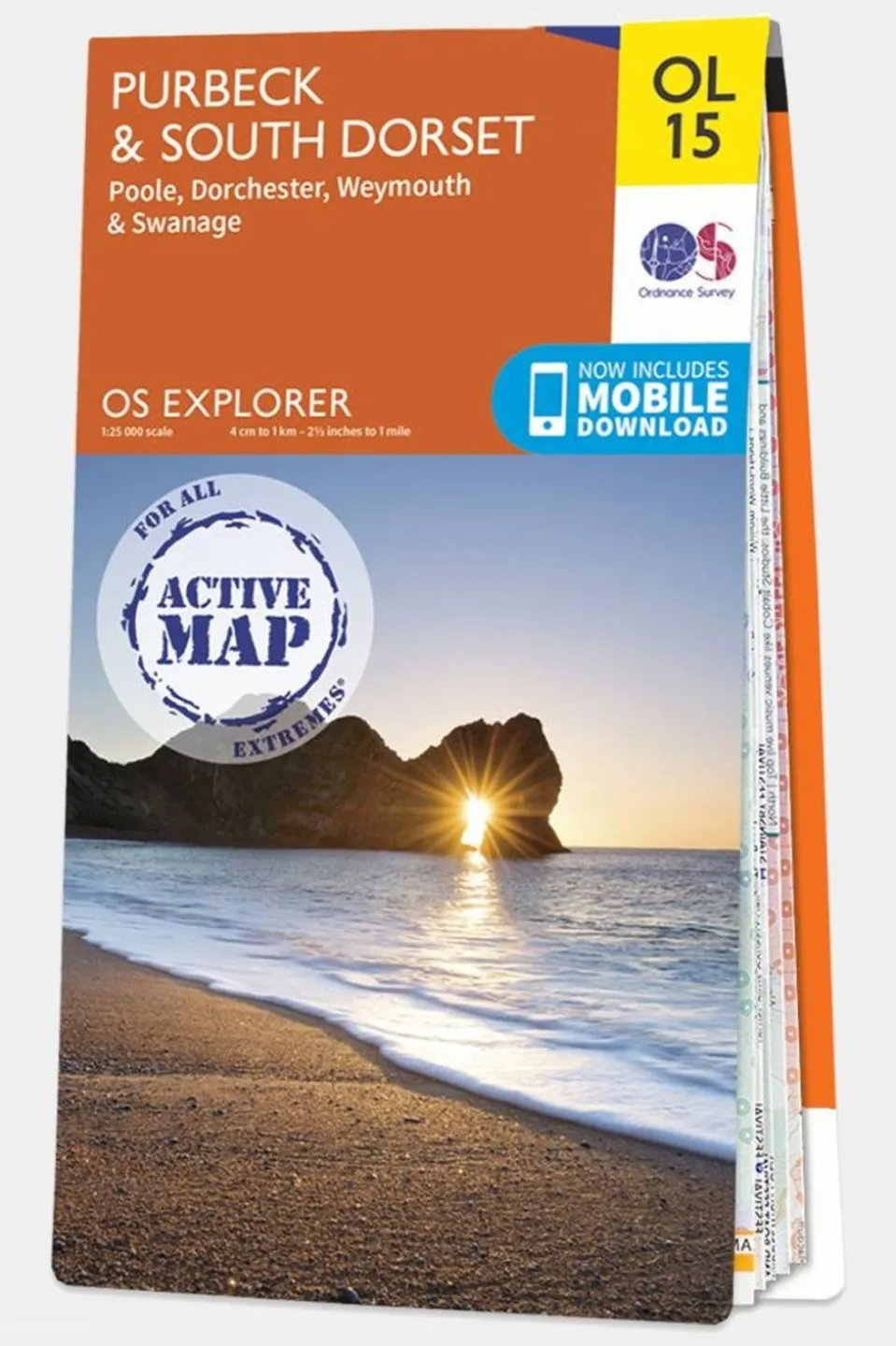 Active Explorer Map OL15 Purbeck and South Dorset