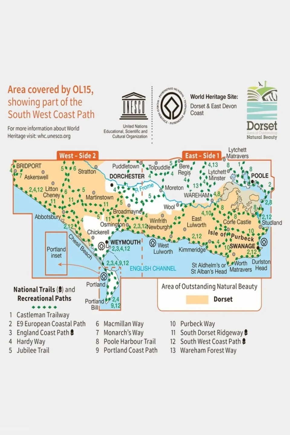Active Explorer Map OL15 Purbeck and South Dorset