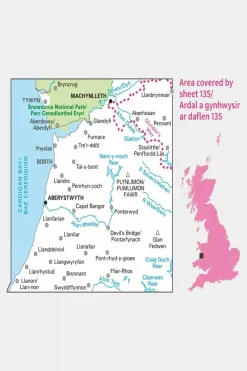 Active Landranger Map 135 Aberystwyth and Machynlleth