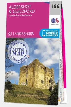 Active Landranger Map 186 Aldershot and Guildford