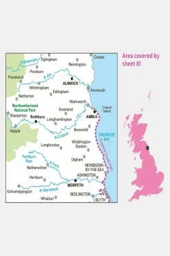 Active Landranger Map 81 Alnwick and Morpeth