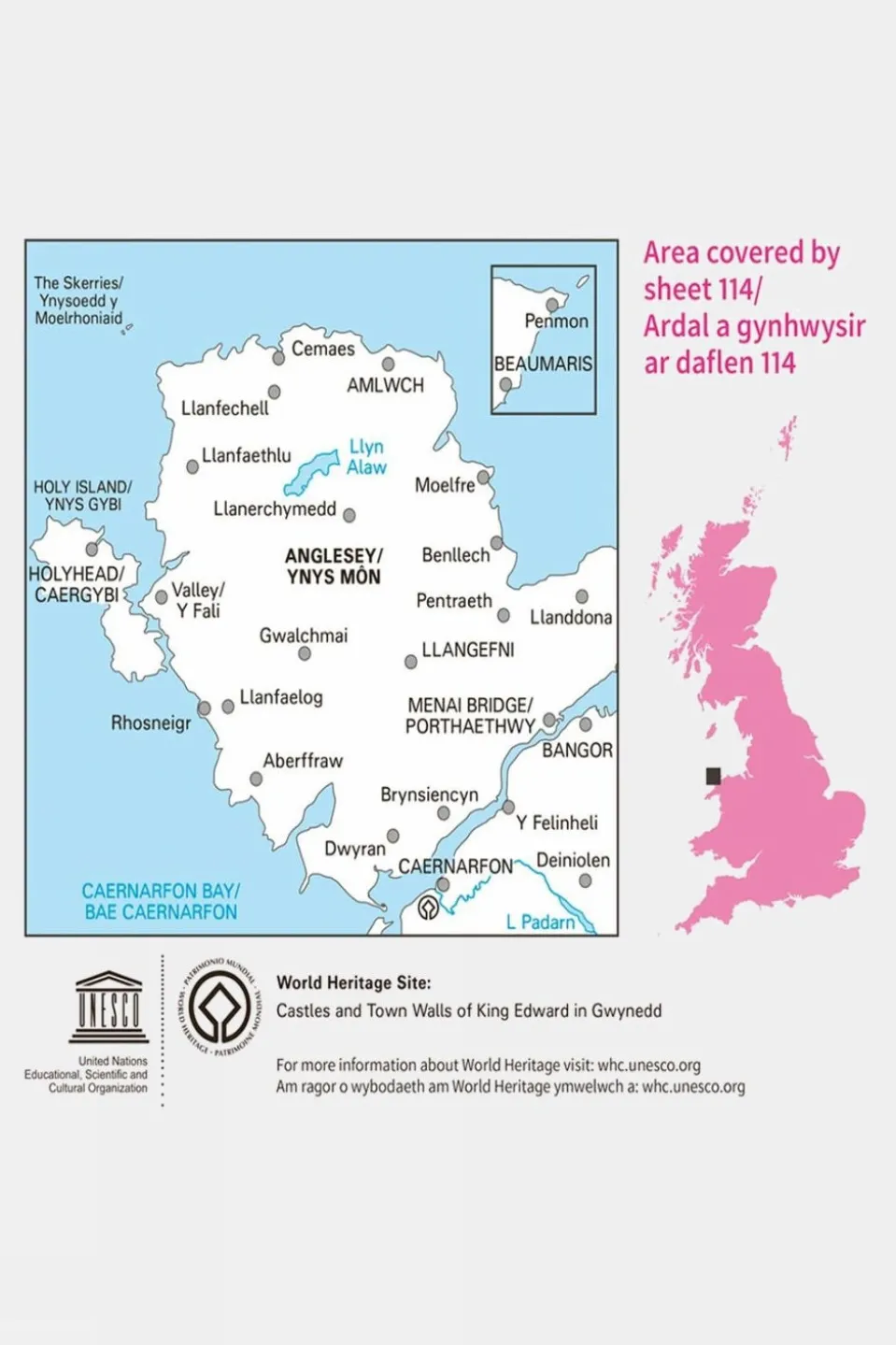 Active Landranger Map 114 Anglesey