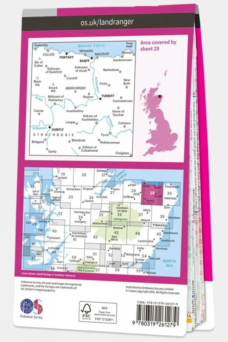 Active Landranger Map 29 Banff and Huntly