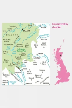 Active Landranger Map 44 Ballater and Glen Clova