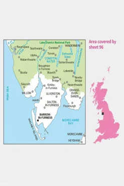 Active Landranger Map 96 Barrow-in-Furness and South Lakeland