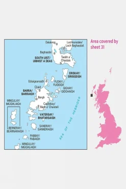 Active Landranger Map 31 Barra and South Uist
