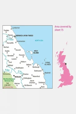 Active Landranger Map 75 Berwick-upon-Tweed