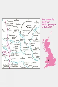 Active Landranger Map 137 Church Stretton and Ludlow