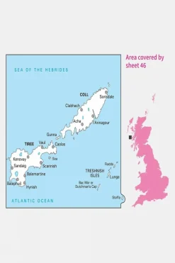 Active Landranger Map 46 Coll and Tiree