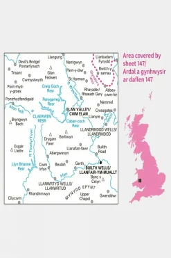 Active Landranger Map 147 Elan Valley and Builth Wells