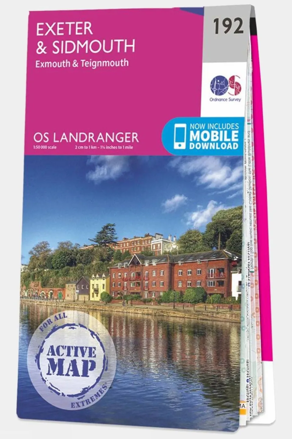 Active Landranger Map 192 Exeter and Sidmouth