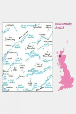 Active Landranger Map 25 Glen Carron and Glen Affric