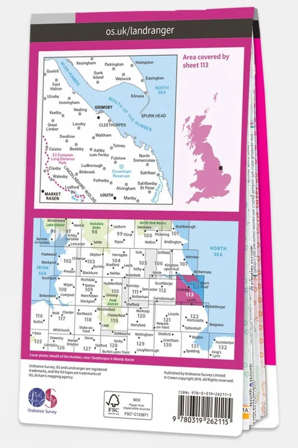 Active Landranger Map 113 Grimsby