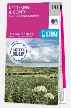 Active Landranger Map 141 Kettering and Corby