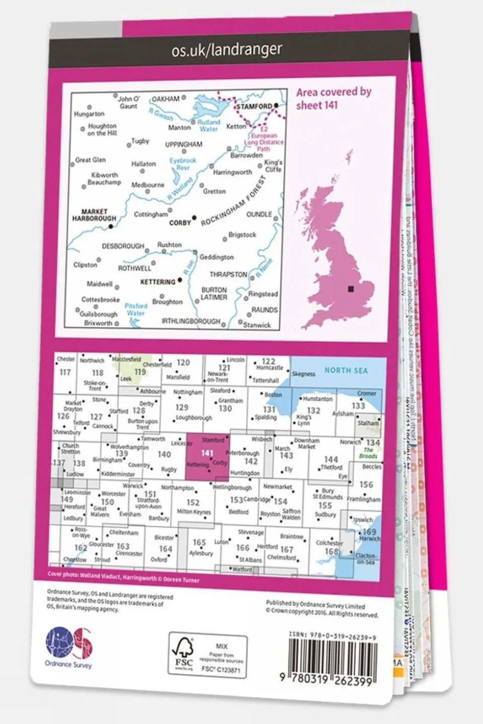 Active Landranger Map 141 Kettering and Corby