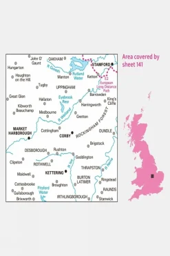 Active Landranger Map 141 Kettering and Corby
