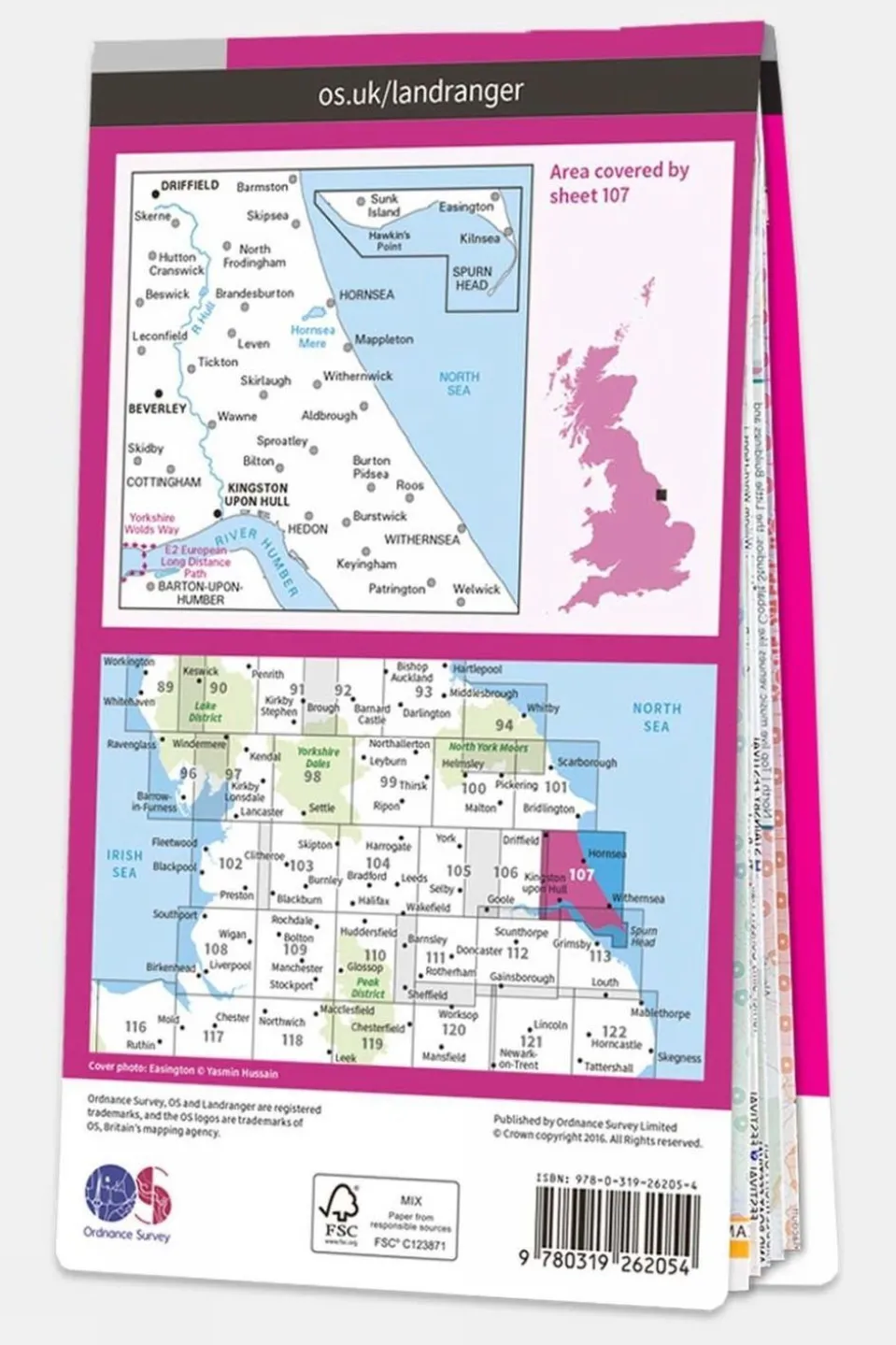 Active Landranger Map 107 Kingston upon Hull