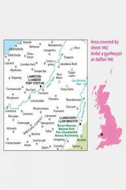 Active Landranger Map 146 Lampeter and Llandovery